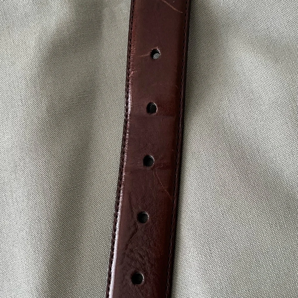 Brighton Brown Leather Belt with Silver Buckle - size 34